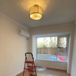 Farmhouse Linen Drum Semi-Flush Mount Light: Warm Rustic Elegance for Your Home - Image 4