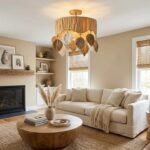 Handcrafted Natural Raffia Ceiling Lamp | Bohemian & American Rustic Lighting for Bedroom & Living Room - Image 3