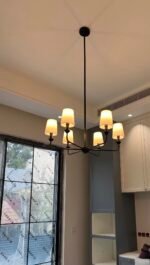 Vintage Farmhouse Chandelier | 4/6/8/12 Light Black Chandelier for Living Room, Dining Room & Bedroom - Image 7