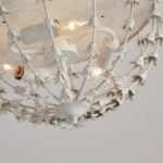 White Lily of the Valley Flush Mount Ceiling Light | French Vintage Chandelier for Bedroom & Hallway - Image 7