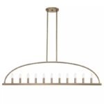 Minimalist Linear Candle Chandelier | American French Style Dining Pendant Light (Gold/Black, 106cm/137cm) - Image 5