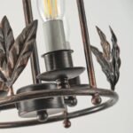 French Vintage Bird & Leaf Pendant Light - Image 9