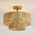Hand-Woven Double Layer Jute Ceiling Light