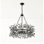 French Vintage Crystal Chandelier – 78cm Black Branch Design for Living Room & Bedroom - Image 6