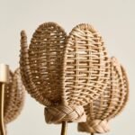 Handwoven Rattan Flower Chandelier | American Retro French Vintage Pendant Light for Living Room & Bedroom - Image 4