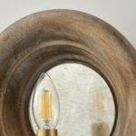 Vintage Wooden Mirror Wall Sconce | French Rustic Sconce for Bedroom, Hallway & Living Room - Image 6