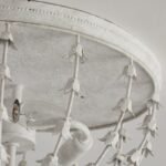 White Lily of the Valley Flush Mount Ceiling Light | French Vintage Chandelier for Bedroom & Hallway - Image 6
