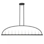 Minimalist Linear Candle Chandelier | American French Style Dining Pendant Light (Gold/Black, 106cm/137cm) - Image 6