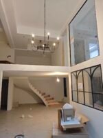 Curved Arm Black Chandelier | Modern Farmhouse & French Vintage Pendant Light for High Ceilings - Image 11