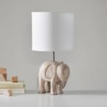 Wooden Animal Table Lamp | Giraffe, Elephant & Whale Shaped Bedside Lamp for Kids' Bedroom & Nursery - Image 8