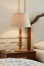Handcrafted Wooden Table Lamp: Timeless American Vintage for Modern Spaces - Image 6
