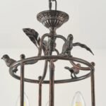 French Vintage Bird & Leaf Pendant Light - Image 10