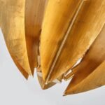 American Retro Gold Foil Semi-Flush Mount Ceiling Light - Image 7