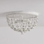 White Lily of the Valley Flush Mount Ceiling Light | French Vintage Chandelier for Bedroom & Hallway - Image 2