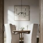 Curved Arm Black Chandelier | Modern Farmhouse & French Vintage Pendant Light for High Ceilings - Image 7