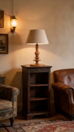 Handcrafted Wooden Table Lamp: Timeless American Vintage for Modern Spaces - Image 7