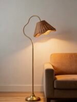 Rattan Floor Lamp | French Vintage & Mid-Century Modern Standing Lamp for Living Room & Bedroom - Image 5