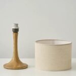 Mid-Century Solid Wood Table Lamp | Minimalist Vintage Bedside Lamp for Bedroom & Living Room - Image 9