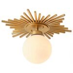 Sunburst Gold Flush Mount Ceiling Light - Image 2