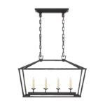 Minimalist Vintage Iron Pendant Light | Rectangular Chandelier for Dining Room & Living Room - Image 9