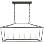 Minimalist Vintage Iron Pendant Light | Rectangular Chandelier for Dining Room & Living Room