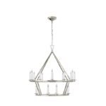 American Vintage 2-Tier Geometric Chandelier | Large Pendant Light for High-Ceiling Villas & Living Rooms - Image 9