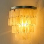 Natural Shell Tiered Wall Sconce | Coastal Vintage Wall Light for Bathroom & Bedroom - Image 3