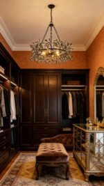 French Vintage Crystal Chandelier – 78cm Black Branch Design for Living Room & Bedroom - Image 3