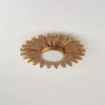 Vintage Sunburst Solid Wood Ceiling Light – 55cm - Image 12