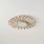 Vintage Sunburst Solid Wood Ceiling Light – 55cm - Image 2