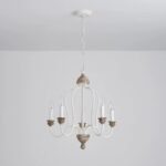 Rustic Farmhouse Chandelier | American French Style Pendant Light (Black/White, 42cm/53cm/71cm) - Image 5