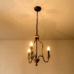 Rustic Farmhouse Chandelier | American French Style Pendant Light (Black/White, 42cm/53cm/71cm) - Image 3