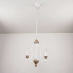 Rustic Farmhouse Chandelier | American French Style Pendant Light (Black/White, 42cm/53cm/71cm) - Image 6