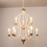 Rustic Farmhouse Chandelier | American French Style Pendant Light (Black/White, 42cm/53cm/71cm) - Image 4