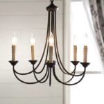 French Country Iron Chandelier | Black/White Wrought Iron Pendant Light (40-109cm) - Image 15