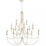 French Country Iron Chandelier | Black/White Wrought Iron Pendant Light (40-109cm) - Image 7