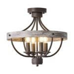 Rustic Farmhouse Semi-Flush Mount & Pendant Light - Image 11