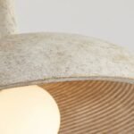 Vintage textured stone semi-flush ceiling light. Slim profile, warm ambient glow. Perfect for entryways, hallways, balconies - Image 7