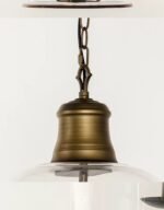 Bell Jar Glass Pendant Light | Vintage Industrial Farmhouse Chandelier for Kitchen & Dining - Image 7