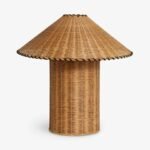Rattan Table Lamp | American Retro & French Mid-Century Modern Bedside Lamp for Bedroom & Living Room