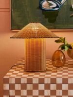 Rattan Table Lamp | American Retro & French Mid-Century Modern Bedside Lamp for Bedroom & Living Room - Image 10