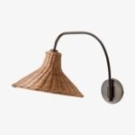 Rattan Wall Sconce | American Retro & French Mid-Century Wall Lamp for Bedroom & Villa
