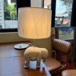 Wooden Animal Table Lamp | Giraffe, Elephant & Whale Shaped Bedside Lamp for Kids' Bedroom & Nursery - Image 9