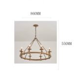 American Rustic Circular Chandelier | 5-Color French Style Pendant Light for Living Room & Dining Room - Image 26