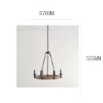Rustic Wood Ring Chandelier | American Farmhouse Pendant Light for Living Room, Dining & Bedroom - Image 10