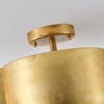 Distressed Black/Silver/Gold Floral Flush Mount | American Rustic Ceiling Lighting for Bedroom, Living & Dining - Image 8