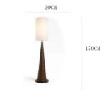Vintage Solid Wood Floor Lamp, Mid-Century Modern Tall Standing Lamp with Linen Shade for Living Room, Bedroom, Study, Hotel Lobby - Image 8