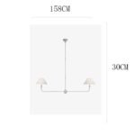 French Retro Long Linear Chandelier, Vintage Designer Dining Room Pendant Light, Mid-Century Modern Island Light for Kitchen, Living Room - Image 10