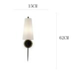 American Retro Luxury Wall Sconce, 1-Light/2-Light Modern Fabric Shade Wall Lamp for Living Room, Bedroom, Dining Room, - Image 6