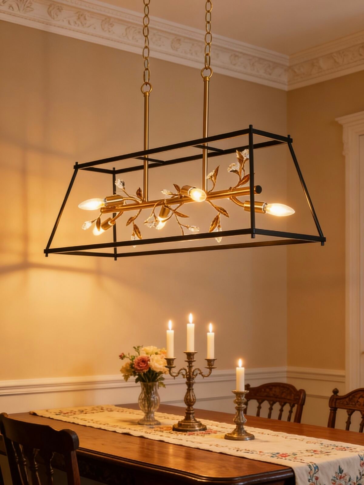 Luxury Linear Chandelier: Elevate Your Dining & Kitchen Space with ...